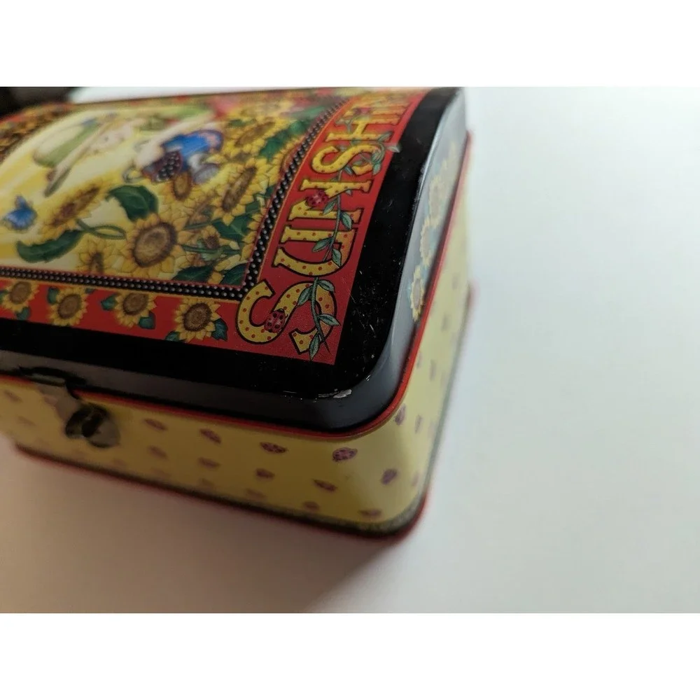 Sunflowers, Ladybugs, Garden Metal Tin